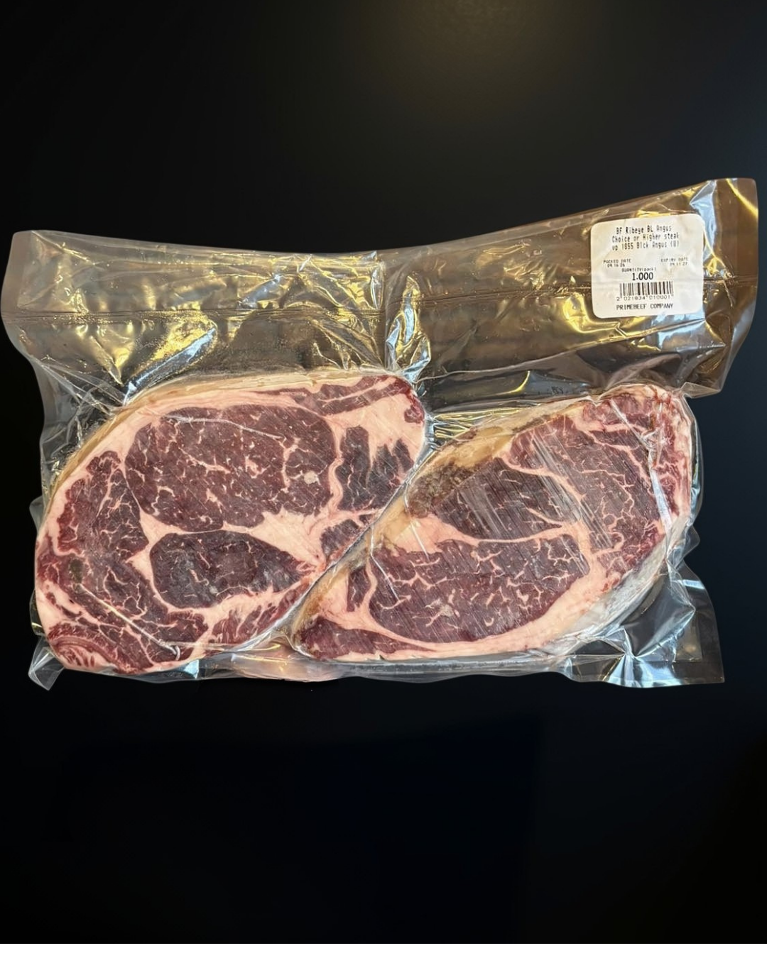 ANGUS RIBEYE STEAK, CHOICE AND HIGHER GRADE