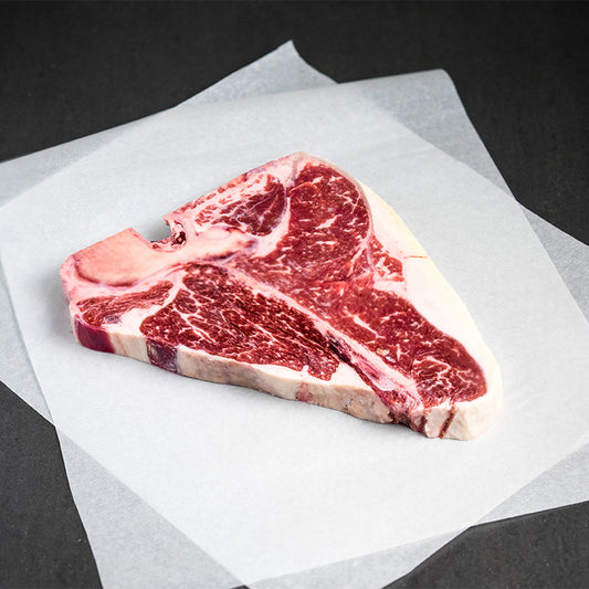 AGED ANGUS PORTERHOUSE STEAK, CHOICE GRADE
