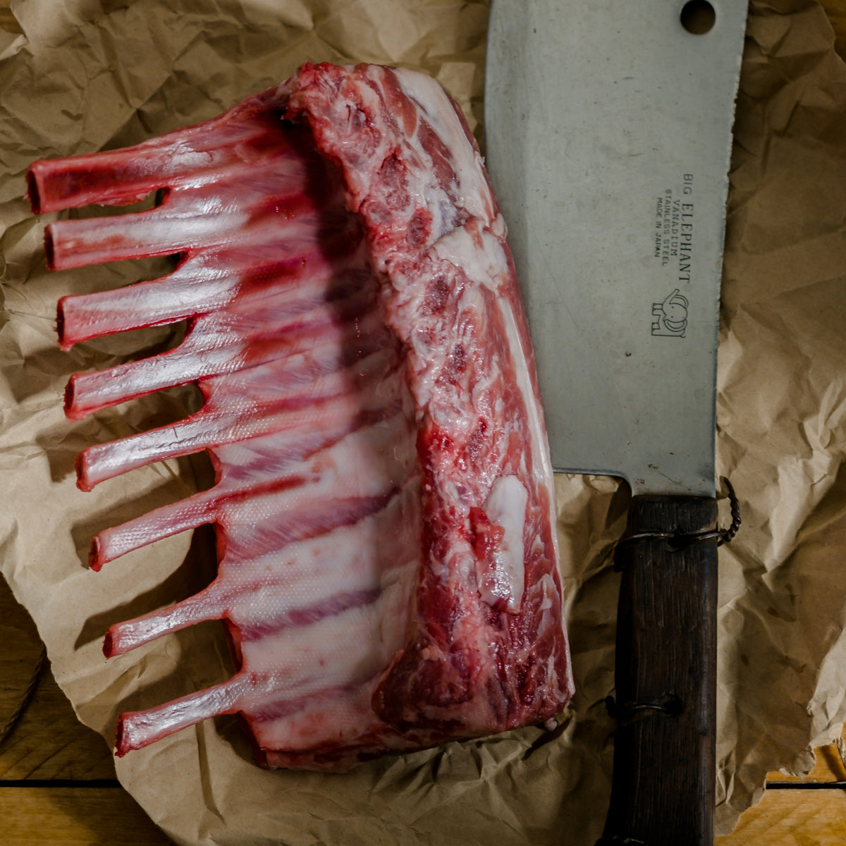 Raw French Rack FRENCHED RACK OF LAMB SLAB – Primebeef Co.
