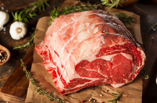 AGED CAB PRIME RIB SLAB, CHOICE GRADE