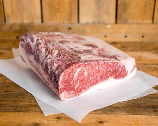 AGED ANGUS STRIPLOIN SLAB, CHOICE GRADE