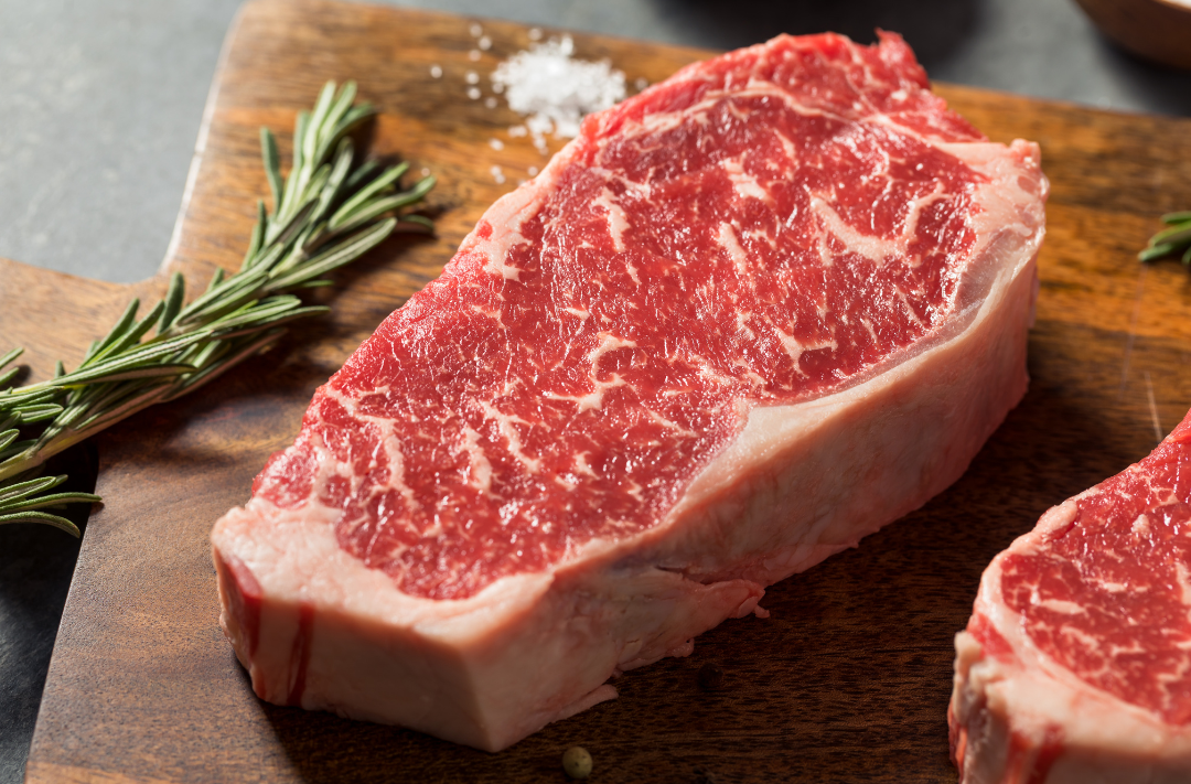 AGED ANGUS STRIPLOIN STEAK, PRIME GRADE